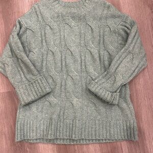 American Eagle Outfitters Cable Knit Sweater - light green